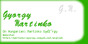 gyorgy martinko business card